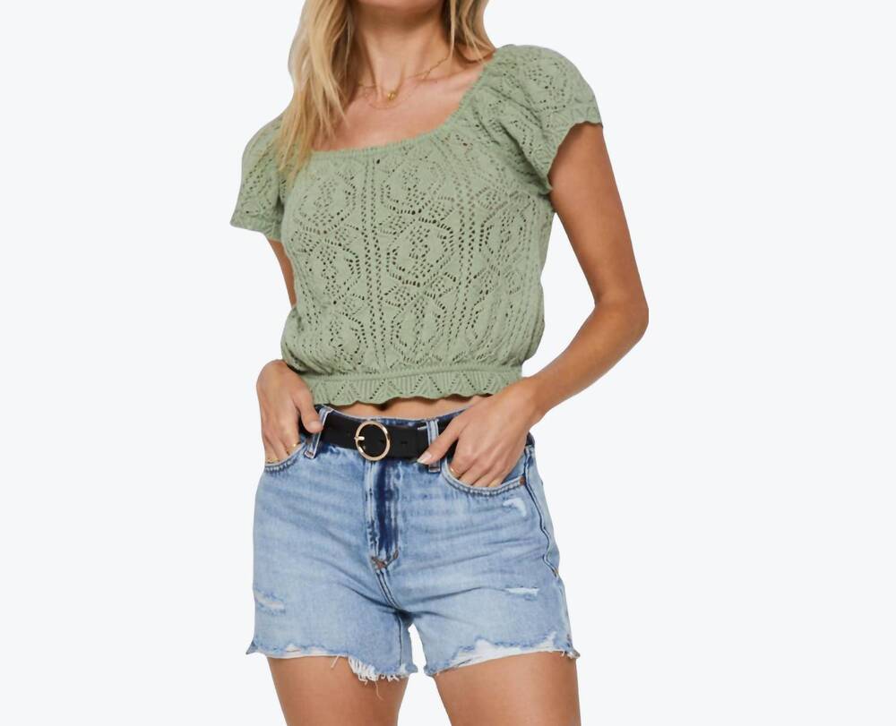 NEW ANOTHER LOVE american honey cropped top in sage